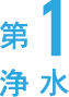 第一浄水では「プレセディメントフィルター」で朝錆・ヘドロ・浮遊物を除去