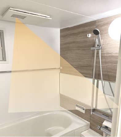 二神石油ガスが取り扱う浴槽は浴室暖房乾燥機付き